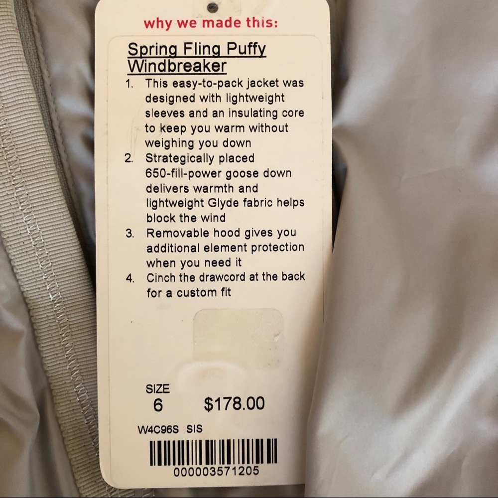 Lululemon Spring Fling Puffy Windbreaker 6 NWT - Picture 13 of 14